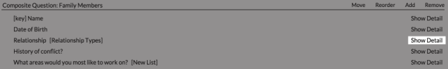 Show Detail for a question