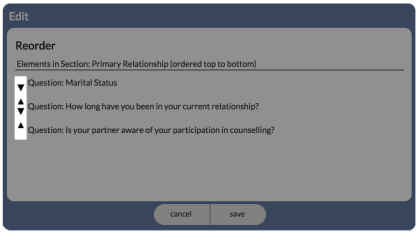 Reorder Questions in a Section