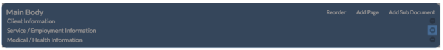 Page removal minus icon highlighted