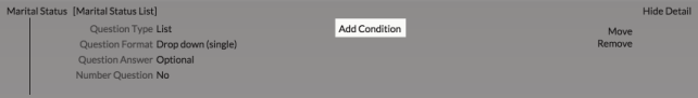 Add standard condition
