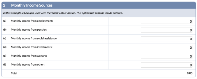 Example of Group Question