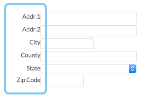 Address labels on the Intake Wizard