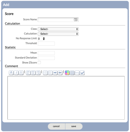 Score properties