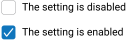 Security Class Setting icons when editing