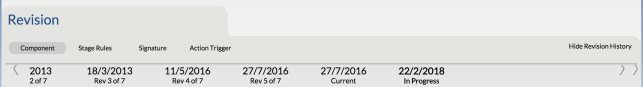 Example of Revision History with multiple Revisions