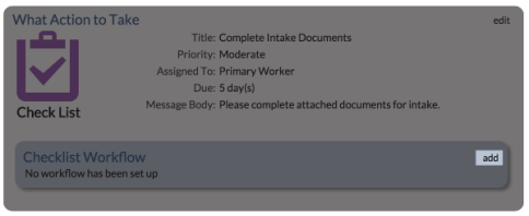 Adding a checklist item