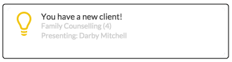 Example Alert message