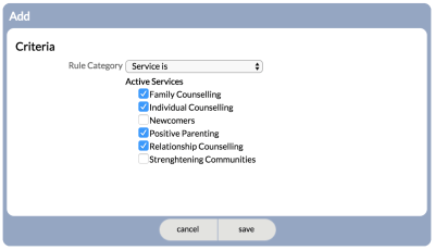 Action Trigger Rule Criteria