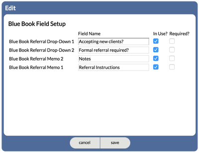 Referral User Defined setup